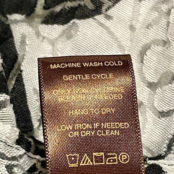 MULTIPLES Button Front Tunic/Lightweight Coat Sheer Long Sleeve, White/Black-XL - Picture 9 of 9